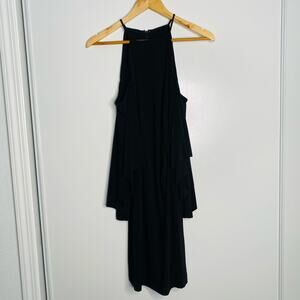 Ralph Lauren black cold shoulder dress with flare sleeves (Size: 6)